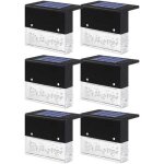 6 pcs solaire pont lumi�res imperm�able ext�rieur solaire marche lumi�res led solaire lampe cl�ture poste ...