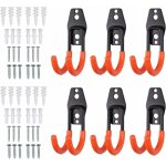6 pcs stockage de garage en acier pratique double crochet crochet haute performance crochet mural lourd ... 6 pcs stockage de garage en acier pratique double crochet crochet haute performance crochet mural lourd ...