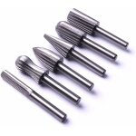 6 pices 6mm 1 / 4 'jeu de limes  fraises rotatives en acier pour mtal plastique bois pierre meulage ...