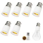 6 pi�ces adaptateur b22 e e27, adaptateur ampoule baillonette vers vis convertisseur de douille ba�onnette ...