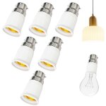 6 pi�ces adaptateur b22 e e27, adaptateur ampoule baillonette vers vis, convertisseur douille b22 to ...