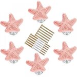 ?6 pi�ces? bouton de meuble en forme d'etoile de mer de diff�rentes tailles, poignee de meuble cuisine ...
