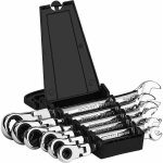 6 pi�ces cl�s � cliquet, jeu de cl�s mixtes 8 / 10 / 12 / 13 / 14 / 17 mm cl�s mixtes � cliquet en acier ...