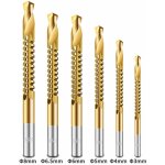 Ayyqh - 6 pices cobalt forets ensemble spirale mtrique composite robinet foret robinet torsion foret ...