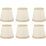 6 pi�ces ensemble petit abat - jour style moderne pince en tissu sur ampoule lustre abat - jour pour ...