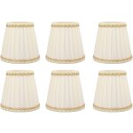 6 pi�ces ensemble petit abat - jour style moderne pince en tissu sur ampoule lustre abat - jour pour ...