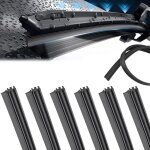 6 pi�ces essuie glaces recharges de remplacement en caoutchouc bandes, 750mm automobile pare brise lames ...