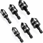 6 pi�ces fraise � chanfreiner 90 degr�s hexagonale pour m�tal et bois � 6 - 19 mm