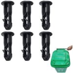 6 pices goupilles de charnire en plastique, goupilles de couvercle de poubelle extrieure, goupilles ...