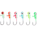 6 pi�ces leurres de p�che sur glace, t�tes de jig miniatures en acier carbone pour p�che hivernale en ...