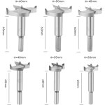 6 pi�ces m�ches bois forstner, fraise bois carbure diametre 30 / 35 / 40 / 45 / 50 / 60mm, pour faconner ...