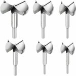 6 pi�ces m�ches bois, fraises a bois carbure diametre 30 / 35 / 40 / 45 / 50 / 60mm, m�ches pour la perforatio ...