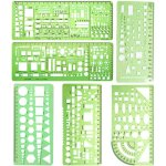 6 pi�ces mod�les de mesure en plastique mod�les de mesure pochoirs de coffrage r�gles de dessin pour ...