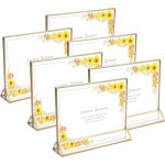 6 pi�ces or porte affiche, acrylique porte menu restaurant, double face porte nom table, porte photo ...
