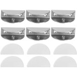 6 pi�ces pince en verre en acier inoxydable bross� support de pince en verre support panneau clip outil ...