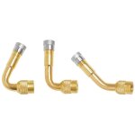 6 pices pneu valve rallonge 45 90 135 pneu valve de adaptateur, pneu prolongateur coude de valve, ...