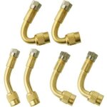 6 pices pneu valve rallonge va, pneu valve de adaptateur, air pneu valve extension, pneu prolongateur ...