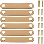 6 pi�ces poign�e meuble cuir boutons de porte avec vis pour armoires commode salle de bain - beige 127mm ...