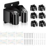 6 pi�ces porte balai, accroche balai mural, supports de serpill�re pour salle de bain, cuisine, jardin, ...