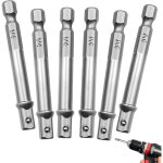 6 pi�ces porte embout 1 / 4, adaptateurs douilles, douille longue 1 / 4, adaptor converter de perceuse, ...