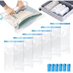 6 pi�ces sac sous vide vetement aspirateur, housses de rangement aspirant, vacuum storage bags, aspirable ...