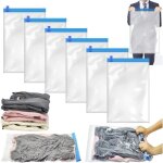 6 pi�ces sac sous vide voyage, compression sous vide voyage roul� � la main, de vetement 60 x 40 cm