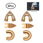 6 pi�ces scie oscillantes en carbure de diamant pour bosch chicago craftsman dewalt dremel fein genesis ...