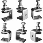 6 pices serre - joints en c robustes en acier inoxydable 304, pince fixation travail bois, large ouverture ...