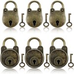 6 pi�ces serrure vintage style antique mini archaize serrures en bronze m�tal cl� serrure petites serrures ...