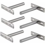 Ladace - 6 pices supports en mtal pour tagre flottante, 3 pouces fixations caches support plateau ...