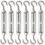 6 pi�ces tendeur cable m6 tendeur cable inox 304 r�glable crochet de ridoir et crochet pour tendeur de ...