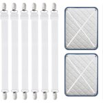 6 pièces tendeur drap housse, 55 - 250cm tendeurs de drap réglables pour drap de lit, attache pour draps, ... 6 pièces tendeur drap housse, 55 - 250cm tendeurs de drap réglables pour drap de lit, attache pour draps, ...