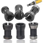 6 pi�ces t�te de mandrin hss pince de serrage defonceuse t�te adaptateur convertisseur (6 / 6. 35 / 8mm) ...