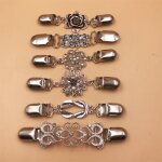 6 pices vintage chemise robe cardigan clip, clip de taille pour femme, pull chle broche veste clip ...