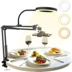 6' ring light avec tr�pied pour bureau, ring light telephone led avec support et support de t�l�phone, ...