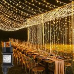 6 x 3m rideau lumineux 600 led blanc chaud guirlande lumineuse 8 modes nol pour pergola jardin extrieur ...