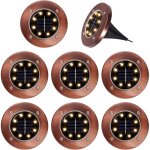 6 x 8 led lampes solaires �tanche lumi�re ext�rieure lampes solaires lampadaire spot lampe solaire enterr� ...