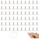 60 crochets autocollants transparents sans per�age, pour guirlandes, d�co f�te, cuisine, salle de bain. ...