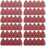 60 feuilles abrasives pour ponceuse, triangles papier poncage ponceuse mouse, papier abrasif pour ponceuse ...