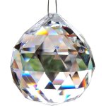 60 mm grande boule de cristal en verre clair boule de cristal boule de verre prisme pendentif arc - en ...