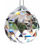 60 mm grande boule de cristal en verre clair boule de cristal boule de verre prisme pendentif arc - en ...