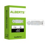 60 pattes � scellement 110 x 30mm alberts