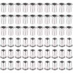 Ersandy - 60 pices 304 ecrou a sertir m6 en acier inoxydable tte plate ecrou aveugle rivet filet ecrou ...