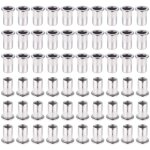 60 pi�ces 304 ecrou a sertir m6 en acier inoxydable t�te plate ecrou aveugle rivet filet� ecrou a rivet ...