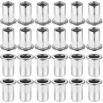 Ersandy - 60 pices 304 ecrou a sertir m8 en acier inoxydable tte plate ecrou aveugle rivet filet ecrou ...