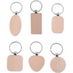 Tlily - 60 porte - clés en bois blanc bricolage étiquette anti - perte accessoires cadeau Tlily - 60 porte - clés en bois blanc bricolage étiquette anti - perte accessoires cadeau