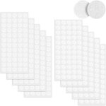 600 pcs scratch autocollant rond, 300 paires 20mm pastille scratch autocollant crochets et boucles, blanc ...