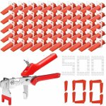 601 pi�ces kit nivellement carrelage avec 500 pinces cale carrelage pour carreaux de 2 mm, 100 nivellement ...