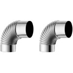 60mm en acier inoxydable po�le � bois chemin�e, adaptateur de tuyau coude de conduit de conduit de conduit ...