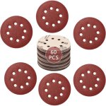60pcs disques abrasifs auto - agrippants de 125 mm, 8 trous, disques abrasifs de 125 mm, pour ponceuse ... 60pcs disques abrasifs auto - agrippants de 125 mm, 8 trous, disques abrasifs de 125 mm, pour ponceuse ...